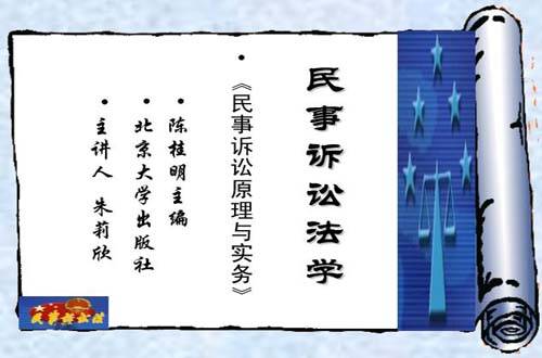 民事诉讼法学视频教程 朱莉欣 西北工业大学