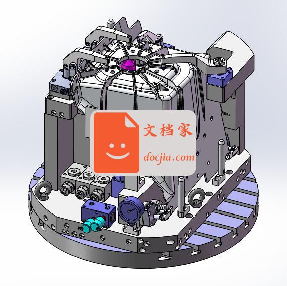 右前轮罩五轴夹具 卧加五轴保压形式液压夹具