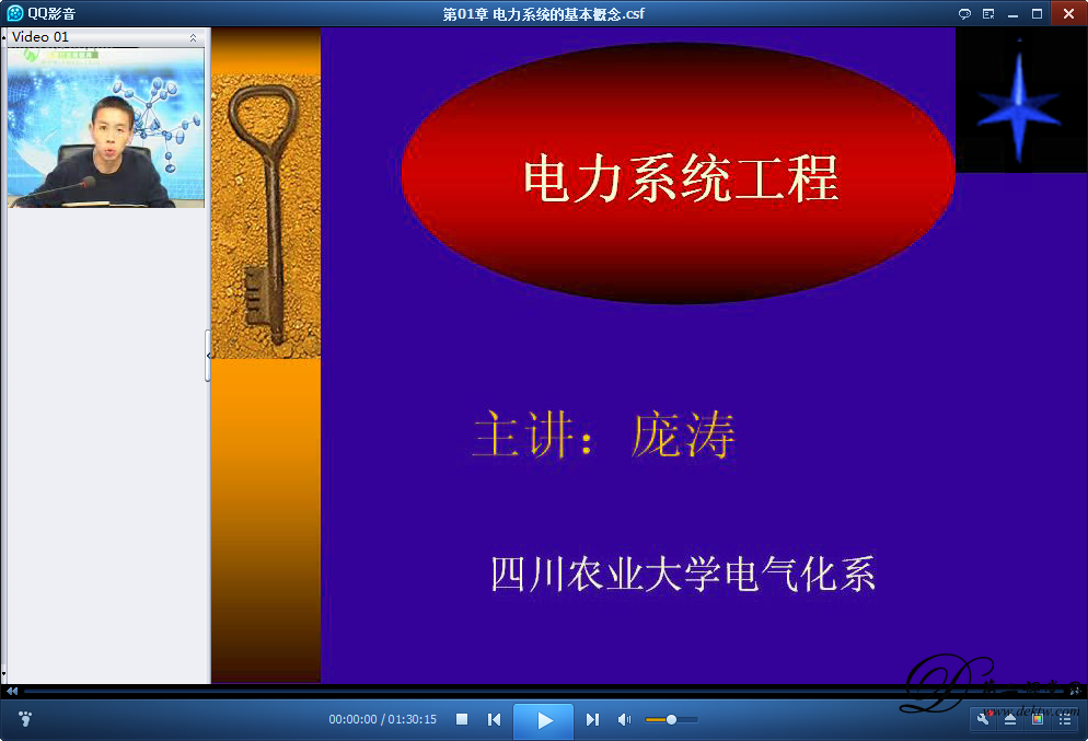 电力系统工程视频教程 庞涛 四川农业大学