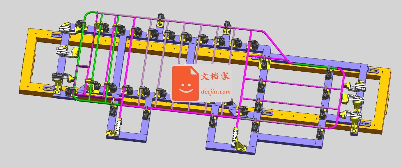 养殖栏位焊接工装三维