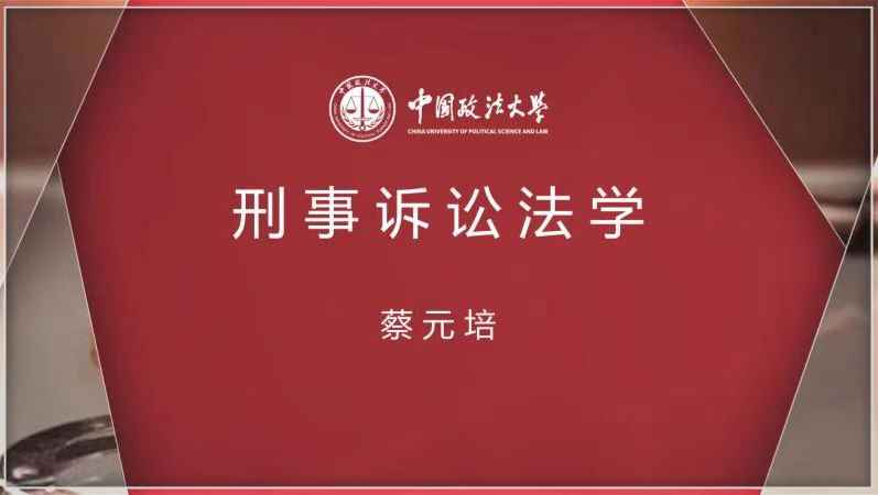 《刑事诉讼法学》PPT课件 蔡元培  中国政法大学