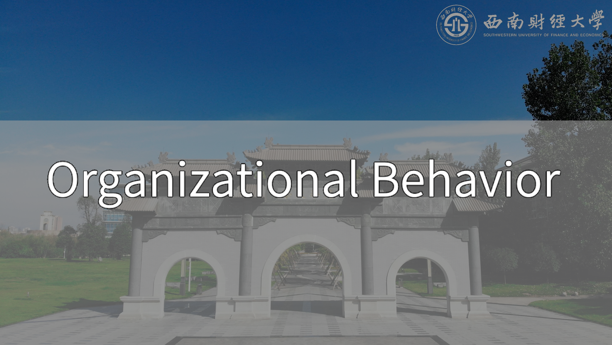 Organizational Behavior_西南财经大学