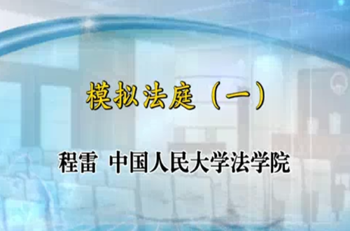 模拟法庭视频教程 程雷 人民大学