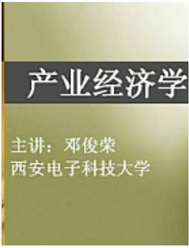 产业经济学视频教程 36讲 邓俊荣 西安电子科技大学