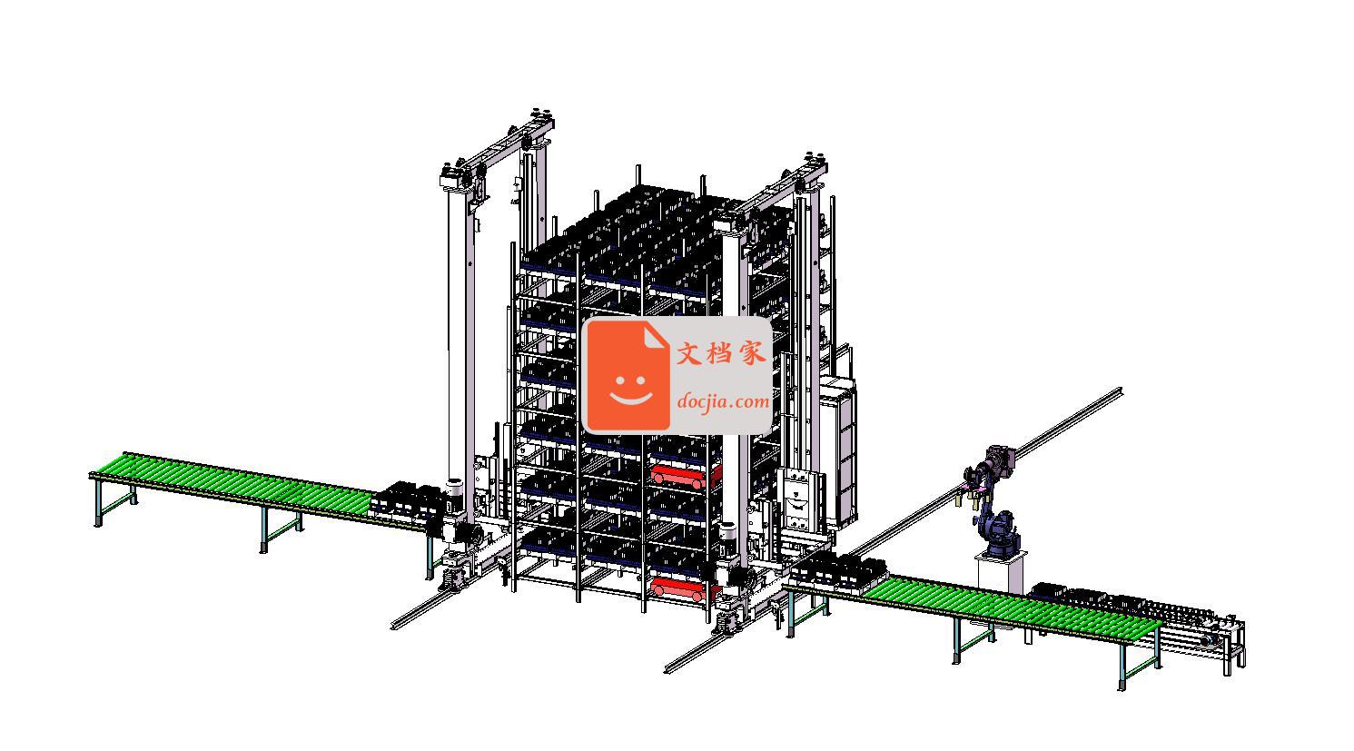 RGV四向可移动立体仓库MH110机器人自动化码垛锂电池电芯CELL