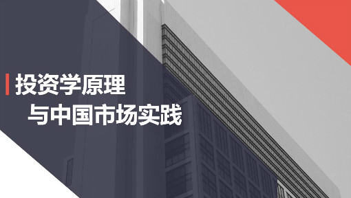 《投资学原理与中国市场实践》PPT课件 朱小能  上海财经大学